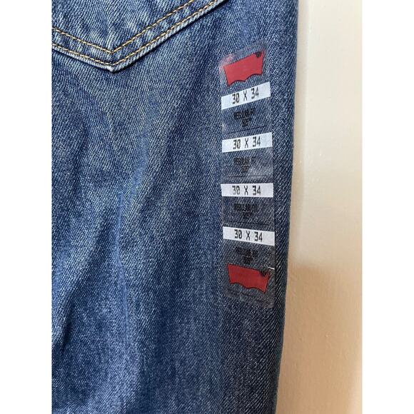 NWT Levis 505 Regular Fit Jeans Medium Blue 100% Cotton W30 L 34 - Picture 6 of 10